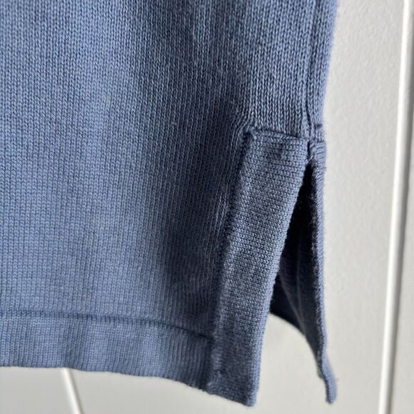 Designer Bob Mackie Wearable Art Size L Blue Beaded Neckline 3/4 Sleeve Top # D - Picture 5 of 5